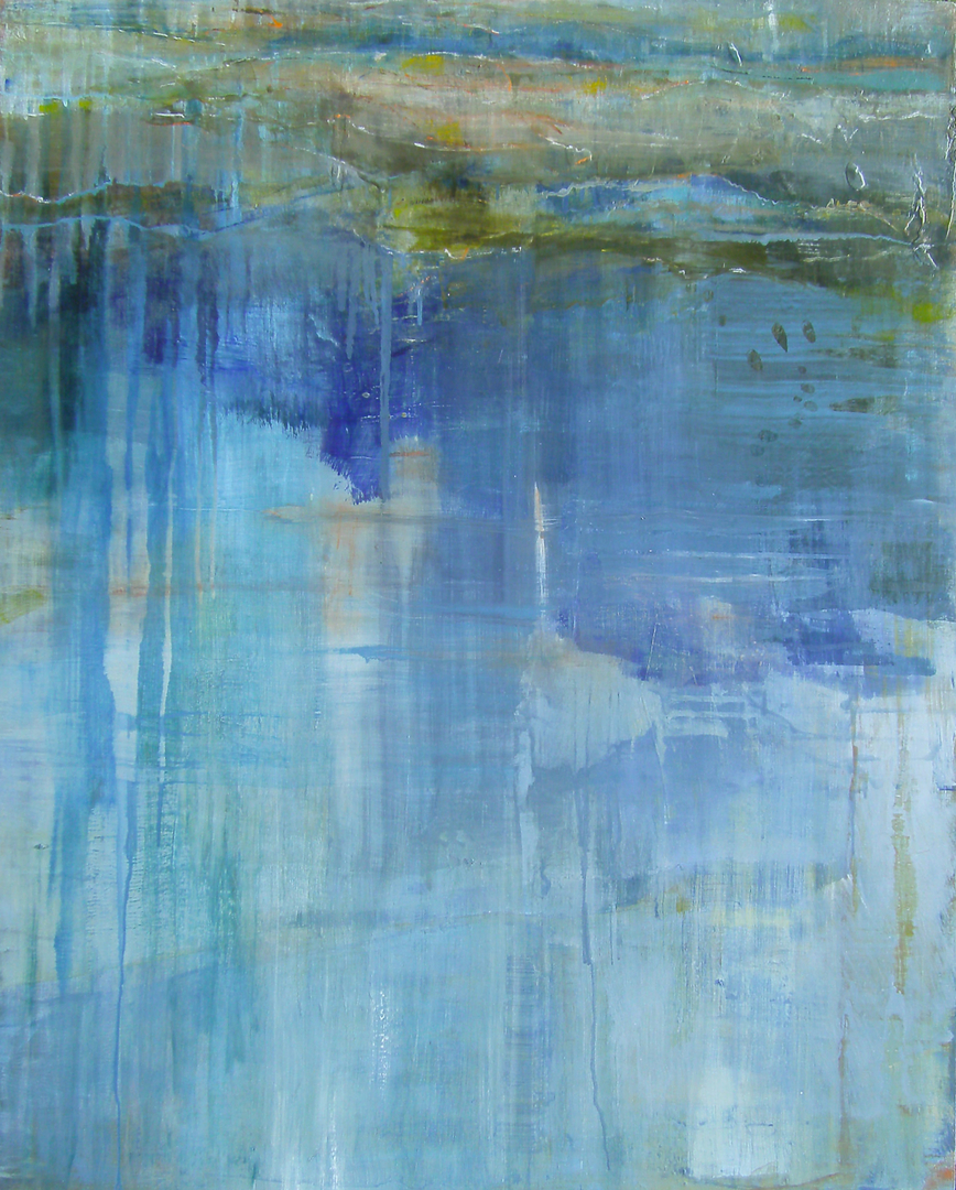 Image result for blue stream abstract painting