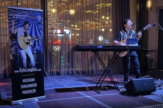 Kyle Langlois performs at the Commonwealth Bar at MGM Springfield, Springfield, MA