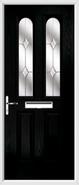 2 Panel 2 Arch Composite Door jewel glass