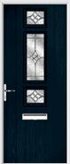 3 Square Strip Door karri glass