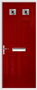 4 Panel 2 Square Composite Door aspen glass