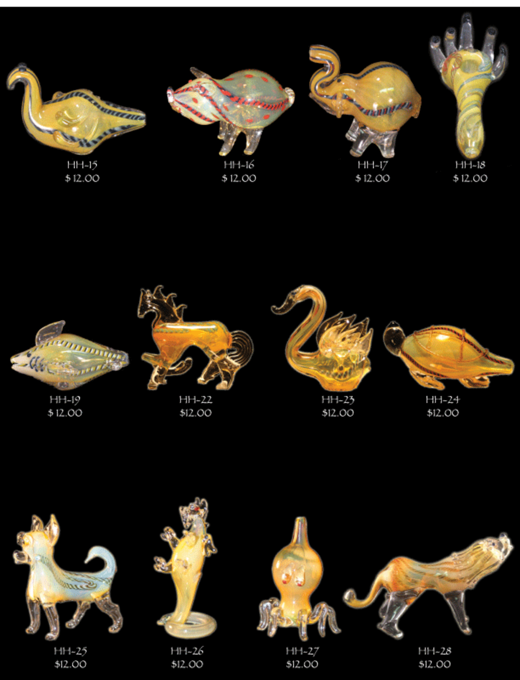 animal glass pipes