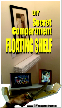 DIY Secret Compartment Floating Shelf. www.DIYeasycrafts.com