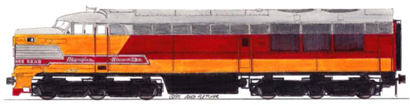covered hopper & caboose 3 magnets Andy Fletcher Milwaukee Road SD40-2 