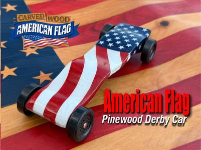 American Flag Themed Pinewood Derby Car
