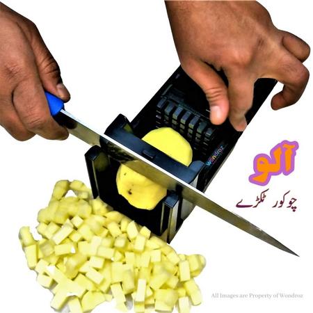 Best Fruit Salad & Fries Cutter in Pakistan. It can cut Potato, Carrot, Tomato, Onion, Apple and other Fruit and Vegetables. Buy Online in Karachi