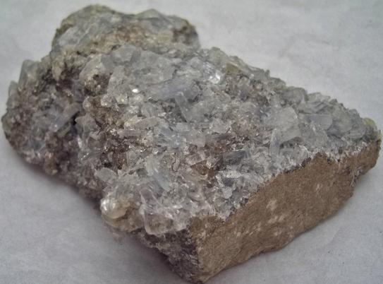 CELESTINE celestite, CALCITE - Rt 13 roadcut, Chittenango Falls, Fenner Township, Madison County, New York, USA - ex Sterling Hill Mining Co., Owned & Operated by The Hauck Families