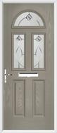 2 panel 2 square 1 arch composite door fusion art glass