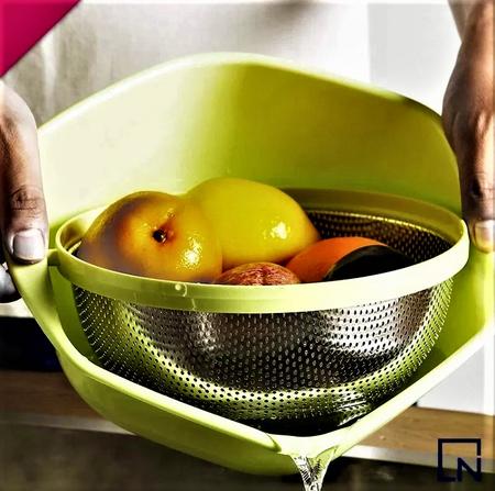 Multifunction Strainer Drain Basket in Pakistan Detachable 360 Rotation Storage Double Basket Stainless Steel in Karachi