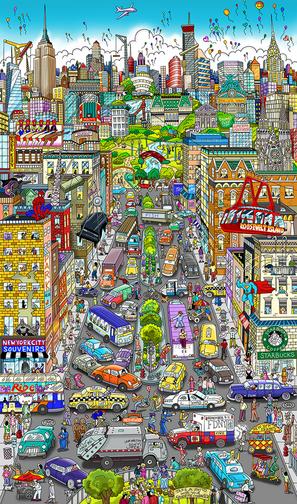 Charles Fazzino In NYC Its the Characters You Meet