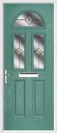 2 Panel 2 Square 1 Arch Composite Door fusion glass