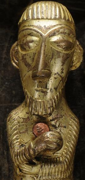 Bronze gilded figure on Saint Manchan's Shrine Photography by Kevin O'Dwyer
