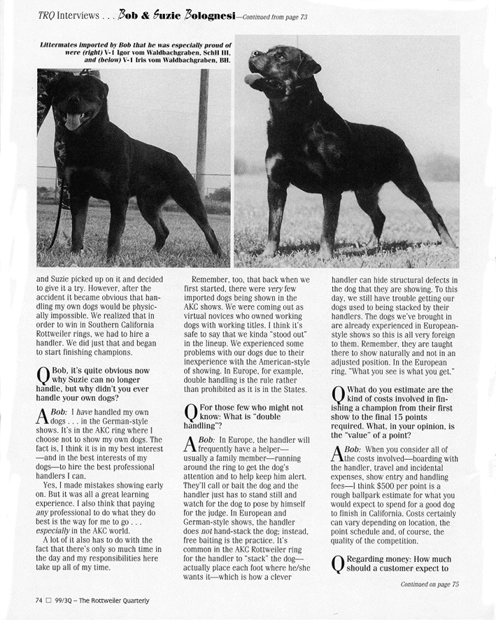 The Rottweiler Quarterly Interview