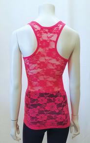 SL401 Cotton Spandex Tank Top with Back Lace