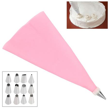 Cake Cream Decorating 12 Nozzles Cone Bag Set in Pakistan Rawalpindi