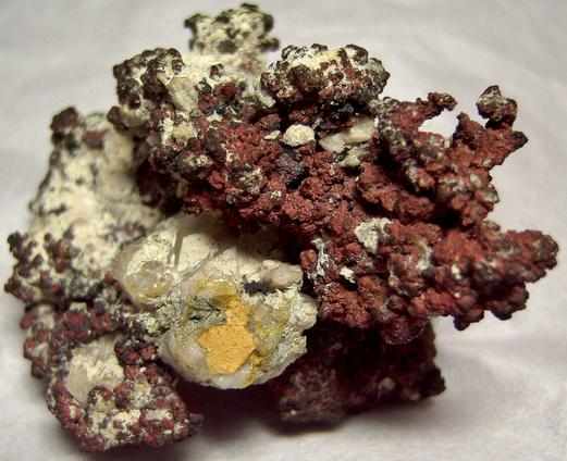 native COPPER, CUPRITE, QUARTZ - Cornwall, England, United Kingdom - ex Harold Levey