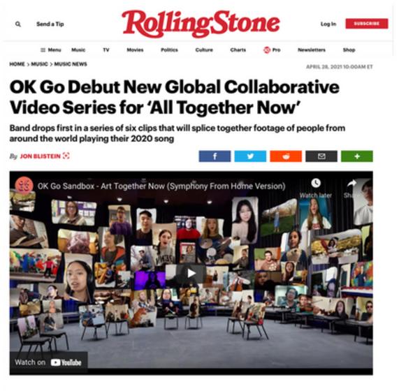 Scott T. Cook, OKGO, Rolling Stone