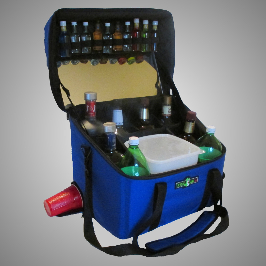 Cocktail Gator - Travel Bar With Ice Bin And Cup Dispenser