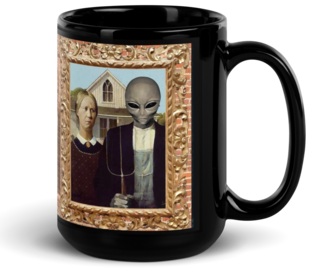 Alien Gothic USA Black Glossy ​Coffee/Tea Mug by Spiz