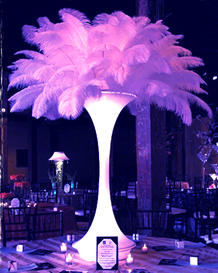 100 Lavender Ostrich feathers for wedding centerpiece - Dancefeather