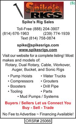 Spike's Rig Sales, Rigs