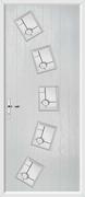 5 Square Arch Composite Door trieste glass