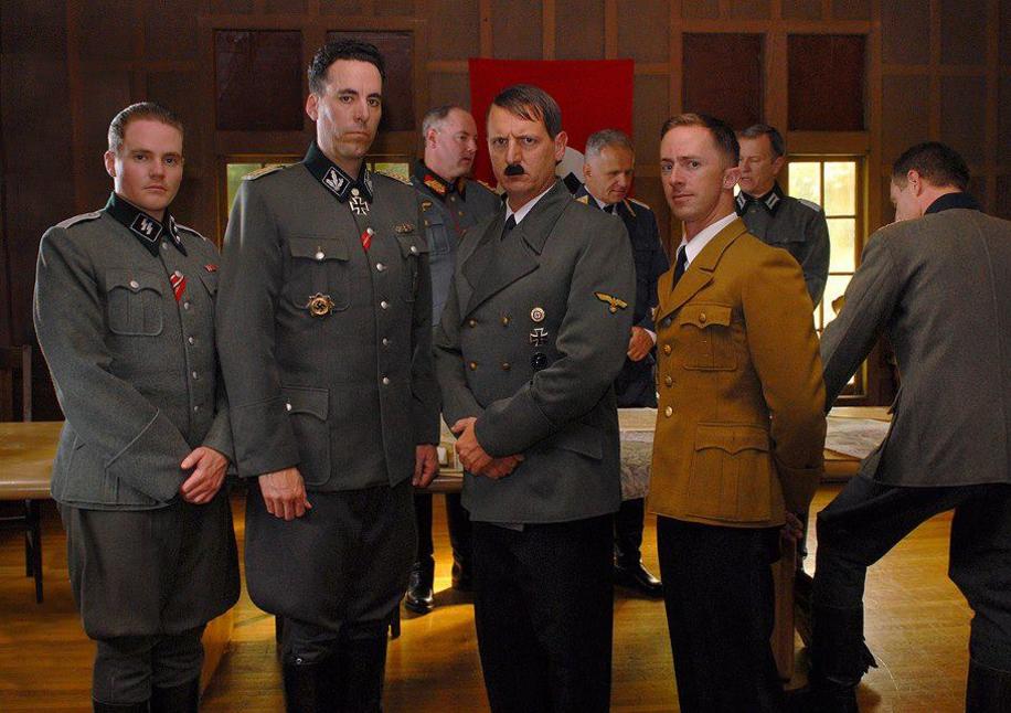 Hitler Bomb Plot, Wolf's Lair field headquarters near Rastenburg, East Prussia - Hermann Fegelein, Otto Günsche, Franz von Sonnleithner, Günther Korten, Rudolf Schmundt, Heinz Waizenegger, and Herbert Büchs