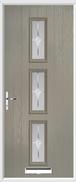 3 Square Composite Door sandblast glass