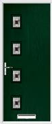 4 Square Composite Door aspen glass