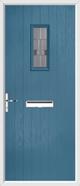 Cottage rectangle composite door lignum glass