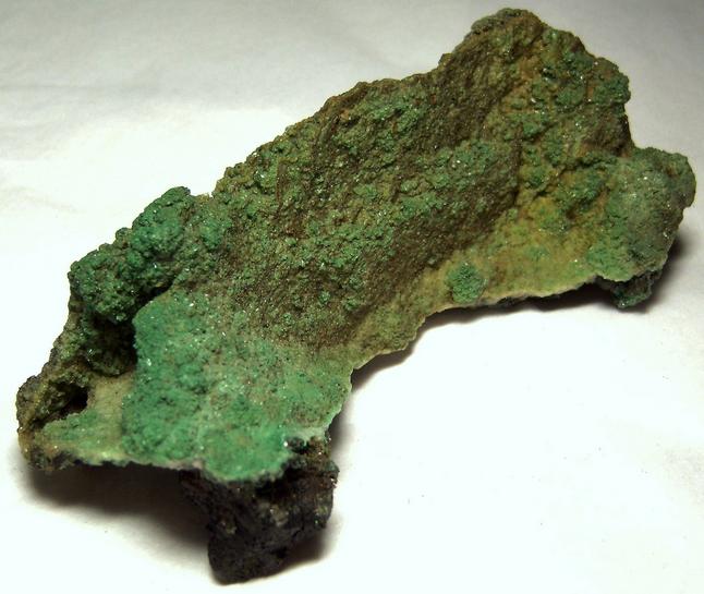 MALACHITE, CALCITE, MAGNETITE - copper mine point, Virgin Gorda, Virgin Islands - ex Morris Museum