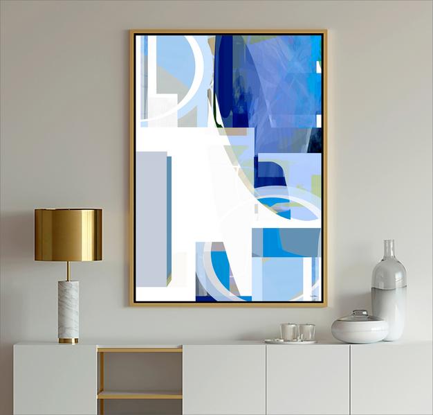 Blue Multi-color Abstract Art, #Dubois Art, #Blue Art, #modern art, #abstract art