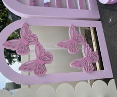 Pink Butterfly Arch Wall Backdrop