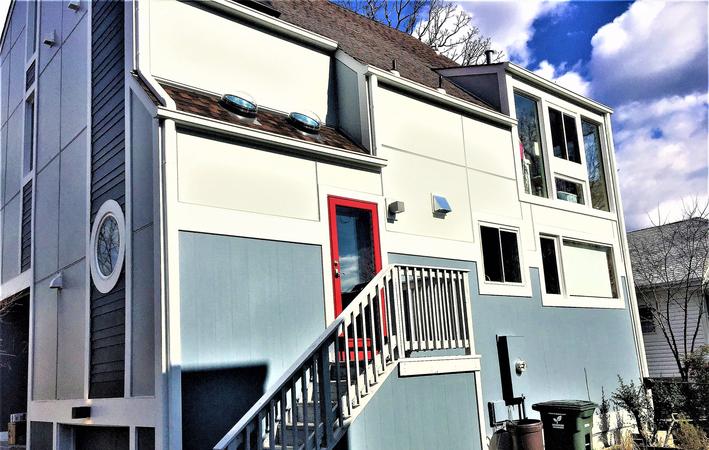 Hardie Siding Contractor Arlington, VA Rear After