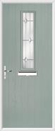 1 Square Composite Door regal opal glass