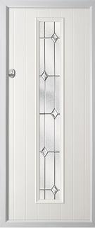 1 strip composite door in white
