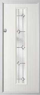 1 strip composite door in white