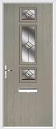 3 Square Strip Composite Door fusion glass