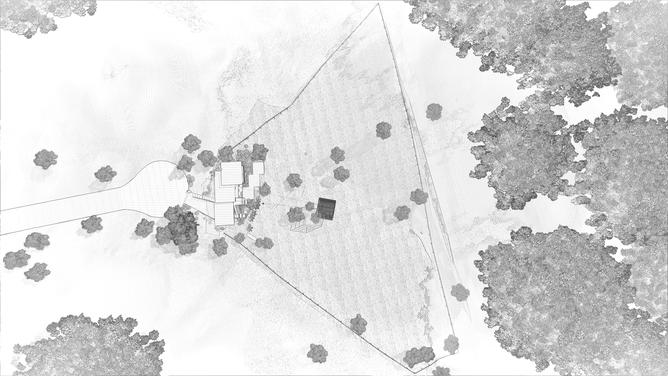 Usonian MidCentury Modern Renovation 3DGreenPlanetArchitects.3D site plan sketch