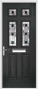 2 Panel 4 Square Composite Door aspen glass