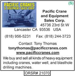 Drilling Supplier, Pacific Crane and Equipment