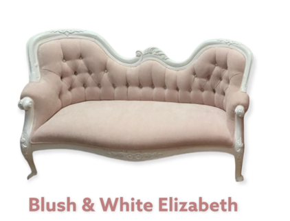 PINK LOVESEAT FOR BABYSHOWER