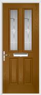 2 Panel 2 Square Composite Door sandblast glass