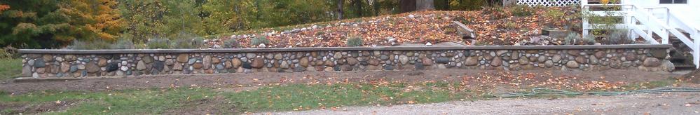 Field Stone Retaining Wall.