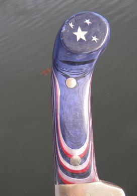 DIY red white and blue Micarta knife handle. FREE step by step instructions. www.DIYeasycrafts.com