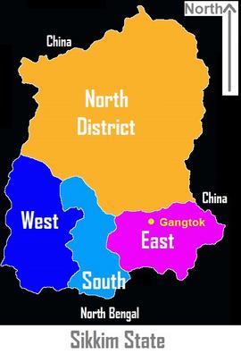 Map Of Sikkim Tourism Packages