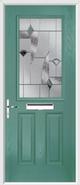 2 Panel 1 Square Composite Door monza glass