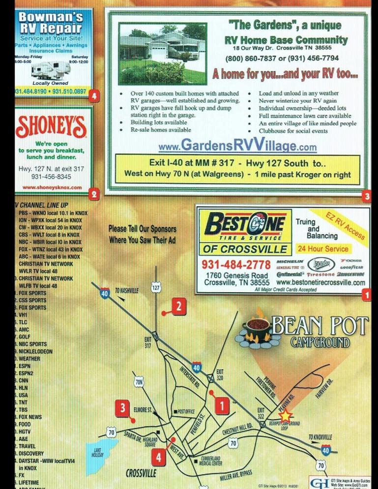 About Bean Pot Campground Crossville, Tennessee