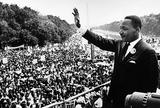 Martin Luther KIng, Jr at Lincoln Memorial giving "Dream" Speech