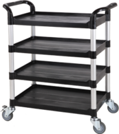 4 shelf plastic utility carts, 4 tier plastic utility carts